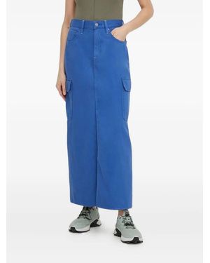 G-Star Logo-Patch Maxi Skirt - Blue