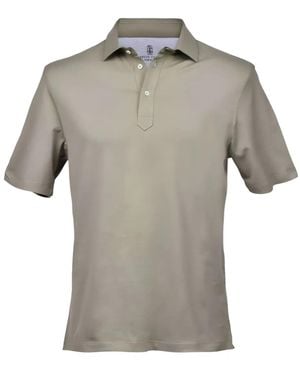 Brunello Cucinelli Polo A Maniche Corte - Grigio