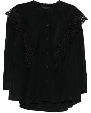 Simone Rocha Lace-Trim Shirt - Black