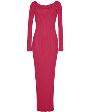 Adam Lippes Florentine Silk-Blend Maxi Dress - Red