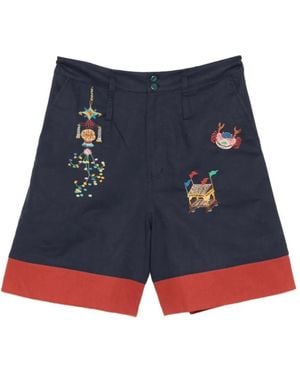 GARCON BY GARCON Embroidered Shorts - Blue