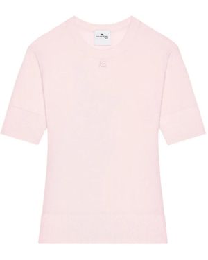 Courreges Camiseta de manga corta - Rosa