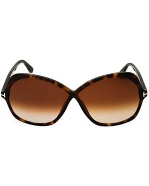 Tom Ford Oversized Tortoiseshell-Effect Sunglasses - Brown