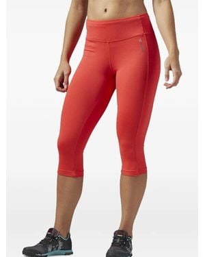 Reebok Workout Ready Cropped Leggings - Red