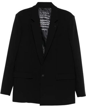 Patrizia Pepe (Im)Perfection Single-Breasted Reversible Jacket - Black