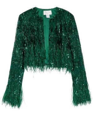 Pamella Roland Veste Crop À Ornements - Green
