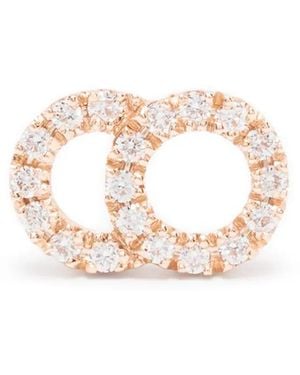 COURBET 18Kt Recycled Rose Celeste Small Laboratory-Grown Diamond Pavé Mono Stud Earring - Pink