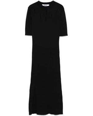 DKNY Ribbed Midi Dress - Black