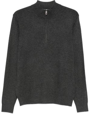 Diktat Half-Zip Jumper - Black