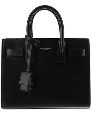 Saint Laurent Sac De Jour Nano Leather Handbag - Black