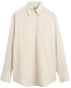 TOTEME Camicia Oversize A Righe - Bianco