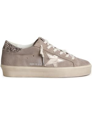 Golden Goose Baskets Hi Star À Paillettes - Brown