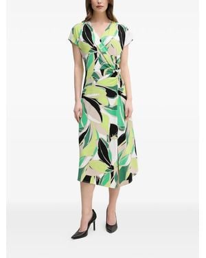 Joseph Ribkoff Ring Floral-Print Midi Dress - Green