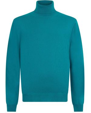 Malo Roll-Neck Jumper - Blue