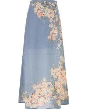 Zimmermann Gonna Cascadian A Fiori - Blu