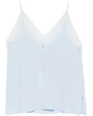 Marella Padino Lace V-Neck Top - Blue
