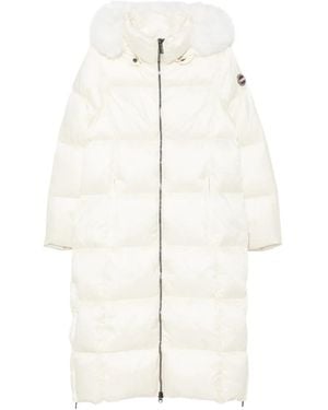 Colmar Faux-Fur Trim Padded Coat - White