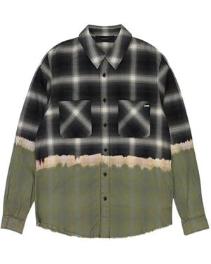 Amiri Camicia A Quadri - Verde