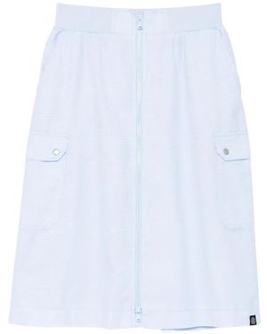 SPORT b. by agnès b. Checked Front Zip Pocket Skirt - White