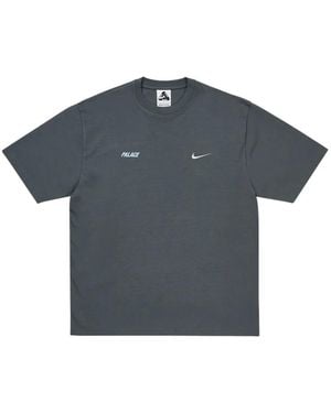 Palace X Nike Logo-Print T-Shirt - Blue