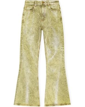 Ganni Jeans Mit Ausgewaschenem Effekt - Gelb