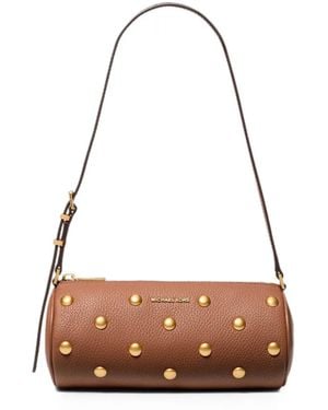 Michael Kors Small Izzy Stud-Embellished Shoulder Bag - White