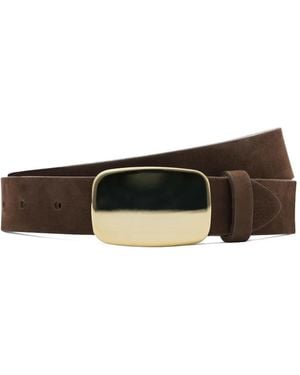 L'Agence Hennie スエードベルト - ホワイト