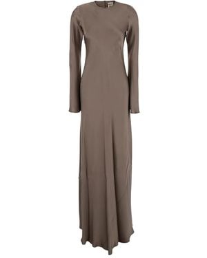 Semicouture Envers Maxi Dress - Brown