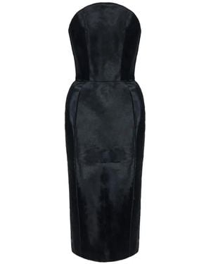 Elisabetta Franchi Leather Dress - Black