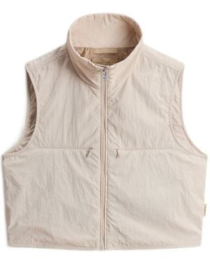Woolrich Nylon Zipped Vest - Natural