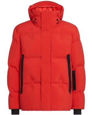 ZEGNA Drawstring-Hood Puffer Jacket - Red