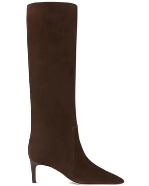 Paris Texas Pointed Suede Boots - Brown