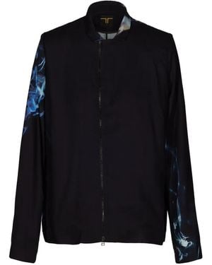 Tessitura Body Couture Smoke-Print Twill Jacket - Black