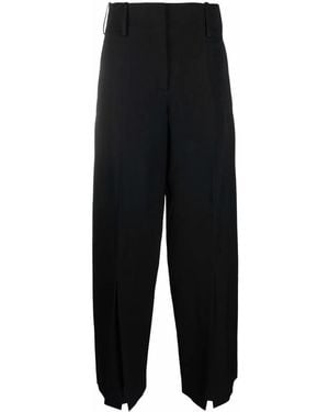 JW Anderson Split-Hem Wide-Leg Trousers - Black
