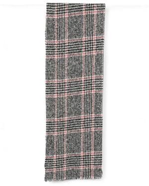 Destin Prince Of Wales Check Scarf - Gray