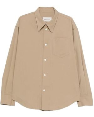 Ami Paris Pocket Embroidered Shirt - Natural