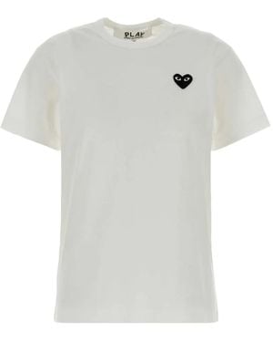 COMME DES GARÇONS PLAY Heart-Patch T-Shirt - White