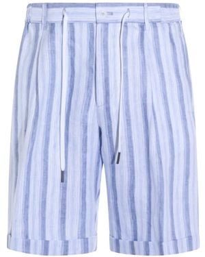Tagliatore Striped Drawstring Shorts - Blue