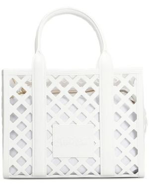 Marc Ellis Flat-Plot Cut-Out Tote Bag - White
