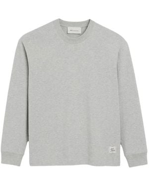 Ami Paris Logo-Patch Long-Sleeve T-Shirt - Grey