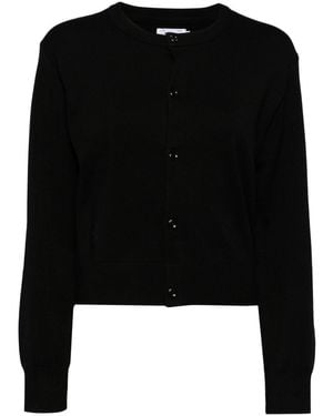 Izzue Embroidered Logo Knitted Cardigan - Black