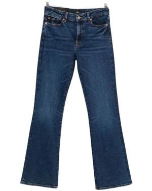 Seven7 The Leggy Bootcut Jeans - Blue
