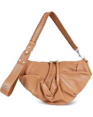 Vivienne Westwood Small Agnes Ruched Shoulder Bag - Brown