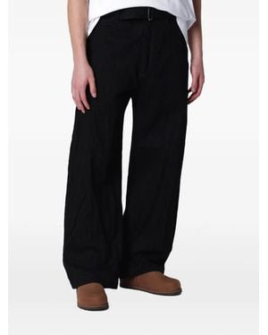 Studio Nicholson Weite Jeans Mit Gürtel - Schwarz