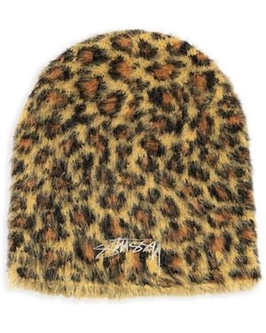Stussy Leopard Beanie Hat - Metallic
