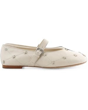 Tory Burch Bunny Knot Mary Jane Shoes - White