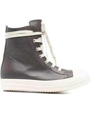 Rick Owens Lace-Fastening Trainers - Brown