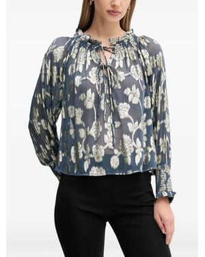 INTROPIA Top Con Estampado Floral - Gris