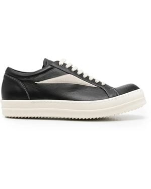 Rick Owens Leather Panelled Trainers - White