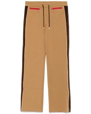 CASABLANCA Chenille Panelled Track Trousers - Natural